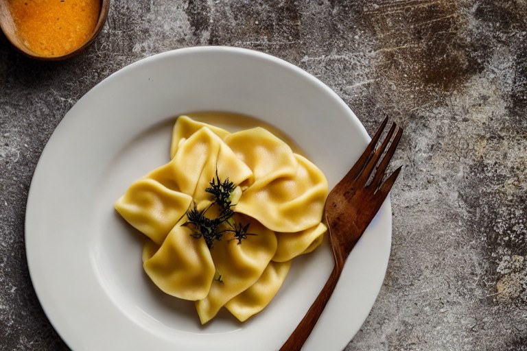 Zwiebel Sahne Tortelloni